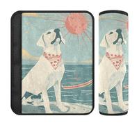 Beach Ocean Labrador Retriever Pastello 2 pz seggiolino auto Pad Stop cintura di sicurezza taglio nel collo per Berlina Protector para cinturón de carro