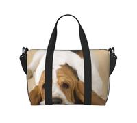 Beach Pier - Borsone da viaggio pieghevole da viaggio, con stampa di molo sulla spiaggia, borsa da viaggio per il fine settimana, per donne e uomini, Basset Hound, One Size, Borsone da viaggio