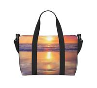 Beach Pier - Borsone da viaggio pieghevole da viaggio, con stampa di molo sulla spiaggia, borsa da viaggio per il fine settimana, per donne e uomini, Amore Spiaggi, One Size, Borsone da viaggio