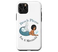 Beach Please I'm A Mermaid Funny Black Sirene Donne Ragazze Custodia per iPhone 11 Pro