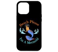 Beach Please I'm A Mermaid Funny Black Sirene Donne Ragazze Custodia per iPhone 12 Pro Max