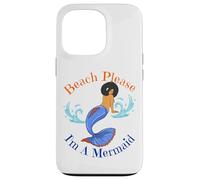 Beach Please I'm A Mermaid Funny Black Sirene Donne Ragazze Custodia per iPhone 13 Pro