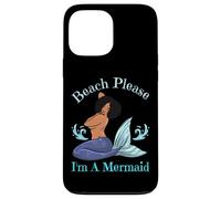Beach Please I'm A Mermaid Funny Black Sirene Donne Ragazze Custodia per iPhone 13 Pro Max