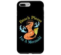 Beach Please I'm A Mermaid Funny Black Sirene Donne Ragazze Custodia per iPhone 7 Plus/8 Plus
