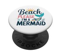 Beach Please Mermaid Estetica PopSockets PopGrip Adesivo