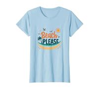 Beach Please: Tropical Summer Vibes Grafica, hawaiani Maglietta, Donna, Celeste, XXL
