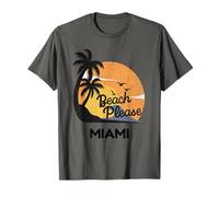 Beach Please Vacation Travel Miami Florida Maglietta