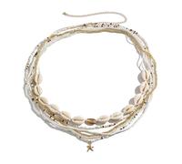 Beach Ready - Catena per il corpo regolabile a forma di stella marina con perline, perfetta per costumi da bagno e abbigliamento per lo styling delle vacanze, Misura unica, come descritto, come