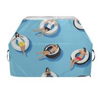 Beach Resort Swimming Circle Outdoor Large Grill Cover 165 pollici impermeabile resistente grande copertura per griglia con coulisse regolabile per polvere vento