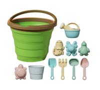 Beach Sand Toys, 300g Travel Sand Toys, ABS Digging Game with Folding Fruit Bucket for Kids Ages 3+ Outdoor Activities Beach Backyard Camping Swimming Pool Vacation, 20x20cm