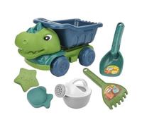 Beach Sand Toys, Dinosaur Dump Truck Sandbox Playset with Animal Sand Molds, Outdoor Beach Toy Kit for Kids Ages 1-5, Smooth Texture Tools for Backyard and Water Play Fun