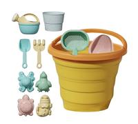 Beach Sand Toys, Travel Fun Toys, Digging Game with Folding Fruit Bucket, Sturdy Build, Portable Lightweight Design for Kids Ages 3+ Outdoor Activities Backyard Camping, 20x20cm