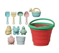 Beach Sand Toys, Travel Fun Toys, Digging Game with Folding Fruit Bucket, Sturdy Build, Portable Lightweight Design for Kids Ages 3+ Outdoor Activities Backyard Camping, 20x20cm