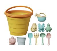 Beach Sand Toys, Travel Sand Set, Kids Digging Game, Folding Fruit Bucket, Lightweight Pieces, Safe Materials, Easy to Pack, Creative Play, Beach, Backyard, Camping, 7.87x7.87 inches