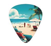 Beach Scenerys Eccezionale Plettro per Chitarra - Plettro su un solo lato in materiale ABS - Spessore diverso per diverse esperienze musicali - Ideale per chitarre e ukulele, plettro per chitarra,