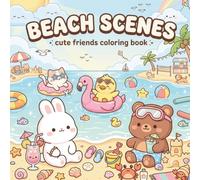 Beach Scenes Coloring Book: Bold and Easy Summer Beach Designs for Kids Ages 4-8 with 50+ Simple and Relaxing Pages