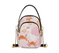 Beach Sea Animals Peach Cute trendy crossbody borse da viaggio per le donne con multi tasche borsa a mano per le donne per il lavoro