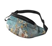 Beach Seashell Rete da pesca Stelle marine borsello da cintura Sport Casual borsello da cintura per donna Uomo alla moda