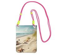 Beach Seaside Crossbody Borsa per telefono per donne e uomini impermeabile mini borsa per cellulare portafoglio piccole borse a tracolla con cinturino regolabile da viaggio sacchetto per cellulare da