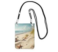 Beach Seaside Crossbody Borsa per telefono per donne e uomini impermeabile mini borsa per cellulare portafoglio piccole borse a tracolla con cinturino regolabile da viaggio sacchetto per cellulare da