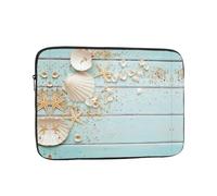 Beach Shell Sea Collection - Custodia protettiva per computer portatile, stile vintage, bohémien, sottile, con cerniera, borsa per il trasporto da 15 pollici