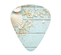 Beach Shell Sea Collection Vintage Boho Il plettro per chitarra, per chitarre acustiche, elettriche, basso - tocco naturale, confezione da 12, multicolore.