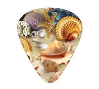 Beach shells Plettri per chitarra con scatola organizer per plettri per chitarra 12PCS 3 spessore sottile medio pesante 0,46 0,71 0,96 mm plettri per chitarra acustica elettrica o basso