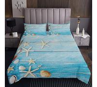Beach Starfish Copriletto Trapuntato Copriletto Oceano Marine A Tema Trapuntato Copriletto Creature Mare Set Copriletto Hawaiian Sealife Trapuntato 3 Pz240x220cm