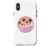 Beach Summer Vacation, Sunshine, Surfing California Custodia per iPhone X/XS