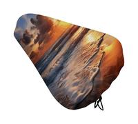 Beach Sunrise - Coprisedile per bicicletta, extra morbido e confortevole, protezione per la pioggia e il sole, resistente, antipolvere, per mountain bike