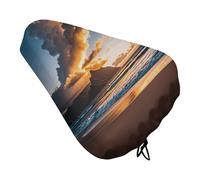 Beach Sunset Sea Clouds Bike Seat Cover con coulisse, impermeabile, cuscino per sella della bicicletta, protezione solare e antipolvere, copertura antipioggia unisex per mountain bike
