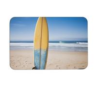 Beach Surfboard Diatomy fango, tappetini da bagno assorbono umidità e sporco, zerbino con retro in gomma antiscivolo, adatto sotto la porta, per pavimento del bagno, vasca, doccia, lavandino
