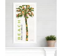 Beach Take Me There White Framed Print Wall Art