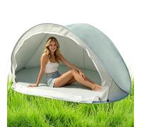 Beach Tent | Easy Large Folding Portable Sunshade Shelter | Lightweight UV Protection Seaside Shade Canopy | Wind Resistant Quick Setup Outdoor Camping Beach Pool Garden Backyard Picnic Shelter for Wo