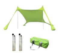 Beach Tent Sun Shelter - Portable UV Protection Canopy With 2 Support Rods & Sandbag Anchors, Lightweight Sunshade For Sand Or Grass, Windproof Outdoor Tent For Festivals | 1.7kg Bag
