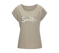 BEACH TIME Maglietta cachi / bianco Donna BEACH TIME XL