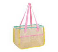 Beach Tote, Mesh Bag, 13.78x10.24x8.27 Inches Pool Tote Spacious Sandproof Large Storage Organizer, Travel Accessories for Outdoor, Picnic, Vacation and Grocery Use