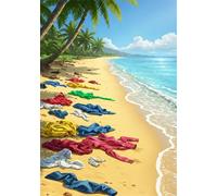 Beach Trees 1500 Piece Jigsaw Puzzles for Adults, Colourful, Challenging & Brainteasing Adult puzzles 1500 Pieces Seawaves, Fun jigsaws for The Whole Family 34x22 inch