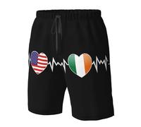 Beach Trunks Bandiera Dell'Amore Cintura Elastica Costume Short Lunghezza Media Pantaloncini da Spiaggia per Corsa Fitness Tempo Libero L