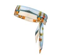 Beach Two Ananas Sea Print Bandane Sport Head Tie Bandane - Comode fasce per il sudore atletiche per corsa, yoga, ciclismo e altro ancora