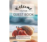 Beach Vacation Welcome: Visitor Guest Book | 6x9 inches, 100 pages | Gift for Host, Hostess, VRBO, Vacation Home Rental, Bed and Breakfast, AirBNB
