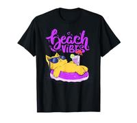 Beach Vibes Cat Shirt Summer Fun per Gli Amanti dei Gatti Maglietta