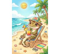 Beach Vibes Crested Gecko Journal: Cute Tropical Lined Notebook for Writing, Journaling & Notes: Relaxing Beach-Themed for Reptile Lovers • 6 x 9 Lined • Perfect for School, Work & Everyday Writing