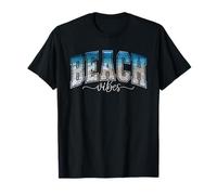 Beach Vibes Ocean Shoreline Coastal Design Maglietta