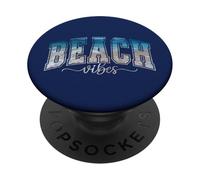Beach Vibes Ocean Shoreline Coastal Design PopSockets PopGrip Adesivo