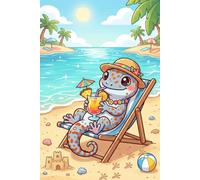 Beach Vibes Tokay Gecko Journal: Cute Tropical Lined Notebook for Writing, Journaling & Notes: Fun Summer for Reptile Lovers • 6 x 9 Lined • Perfect for School, Work & Everyday Writing