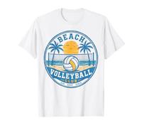 Beach Volley Club Sun Serve Sand Tropical Summer Graphic Maglietta