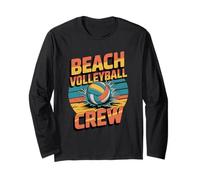 Beach Volley Crew Retro Summer Splash Art Maglia a Manica