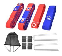 Beach Volleyball Lines, Outdoor Court Marking Set, 1.97 Inches Foldable Sports Accessory for Park, Home, Practice, Backyard, and Recreational Volleyball Games in Open Spaces