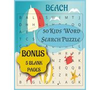 Beach Word Search Puzzle: Word Search with easy to read Print about Beach , Sea View , Frisbee and many more I 8x10 inches I 50 puzzles I perfect gift ... easy to carry, 5 blank pages to doodle